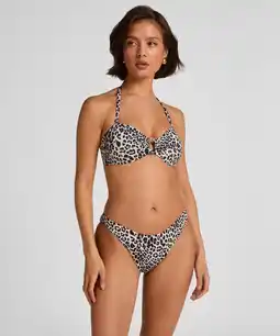 Hunkemoller Hunkemöller Hoog Uitgesneden Bikinibroekje Leopard Zwart aanbieding