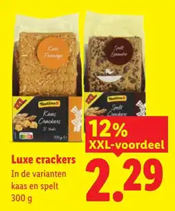 Lidl Tastino Luxe crackers aanbieding