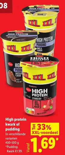 Lidl High protein kwark of pudding aanbieding