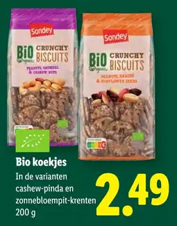 Lidl Sondey Bio Crunchy Biscuits aanbieding