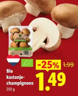 Lidl Bio kastanje-champignons aanbieding