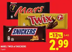 Lidl Mars, Twix of Snickers aanbieding