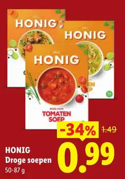 Lidl Honig Droge soepen aanbieding
