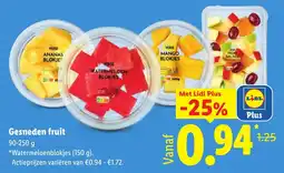 Lidl Gesneden fruit aanbieding