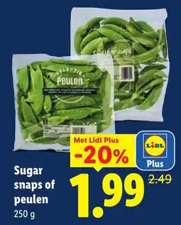 Lidl Sugar snaps of peulen aanbieding