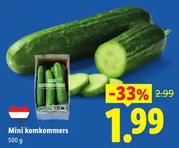 Lidl Mini komkommers aanbieding