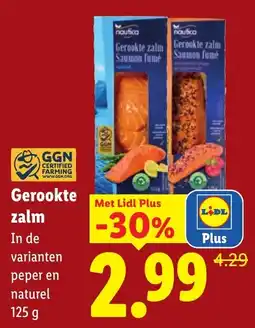 Lidl Gerookte zalm aanbieding