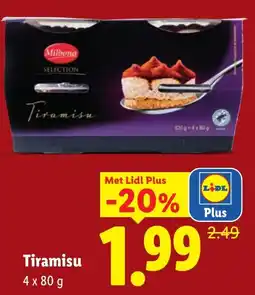 Lidl Milbona Tiramisu aanbieding