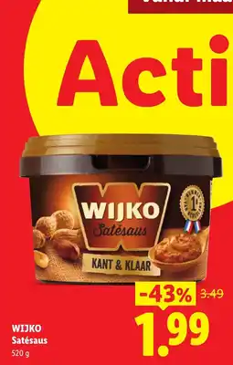 Lidl Wijko Satésaus aanbieding