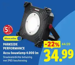 Lidl Parkside Performance Accu-bouwlamp aanbieding