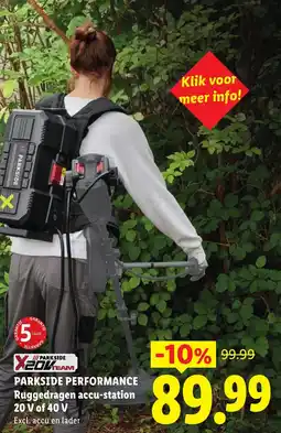 Lidl Parkside performance ruggeddragen accu station aanbieding