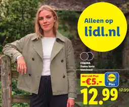 Lidl Esmara Dames korte trenchcoat aanbieding