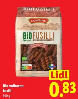 Lidl Combino Bio volkoren fusili aanbieding