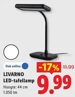 Lidl Livarno LED-tafellamp aanbieding