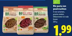 Lidl Bio pasta van peulvruchten aanbieding