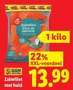 Lidl Ocean Sea Zalmfilet met huid aanbieding