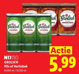 Lidl Grolsch Pils of Herfstbok aanbieding