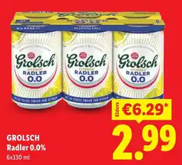 Lidl Grolsch Radler 0.0% aanbieding