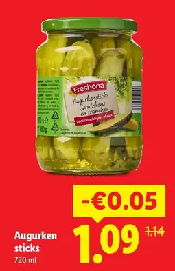 Lidl Freshona augurkensticks aanbieding