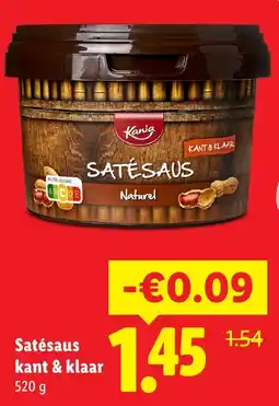 Lidl Satésaus kant & klaar aanbieding