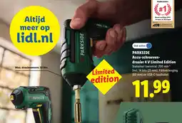 Lidl Parkside Accu-schroeven-draaier 4 V Limited Edition aanbieding