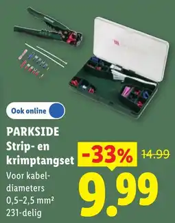 Lidl Parkside Strip- en krimptangset aanbieding