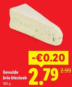 Lidl Gevulde brie bieslook aanbieding