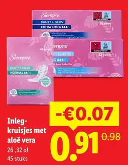 Lidl Siempre Panty Liners aanbieding
