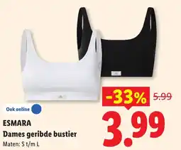 Lidl Esmara Dames geribde bustier aanbieding