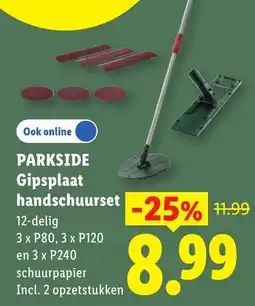 Lidl Parkside Gipsplaat handschuurset aanbieding