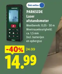 Lidl Parkside laser afstandsmeter aanbieding