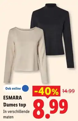 Lidl Esmara Dames top aanbieding