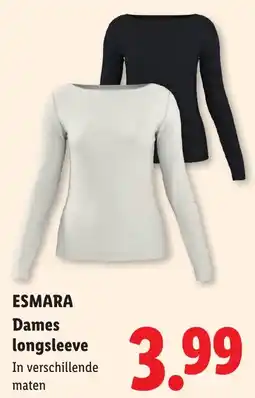 Lidl Esmara Dames longsleeve aanbieding