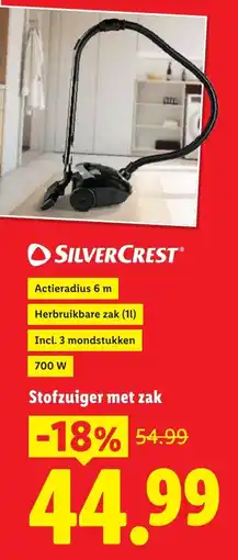 Lidl Silvercrest Stofzuiger met zak aanbieding