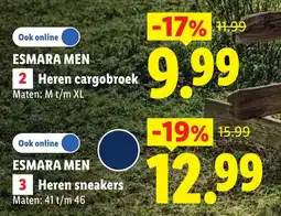 Lidl Esmara Men Heren cargobroek aanbieding