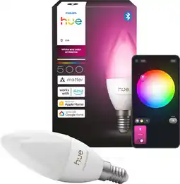 Coolblue Philips Hue Kaarslamp White and Color E14 Losse lamp aanbieding
