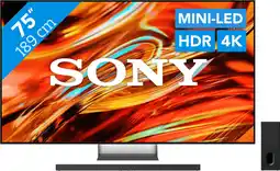 Coolblue Sony Bravia 7 II True RGB 75 (2026) + Sony Bravia Theatre Bar 7+S aanbieding