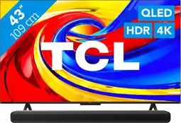 Coolblue TCL 43 QLED P79L 4K (2026) + TCL S45H 2.0 Soundbar aanbieding