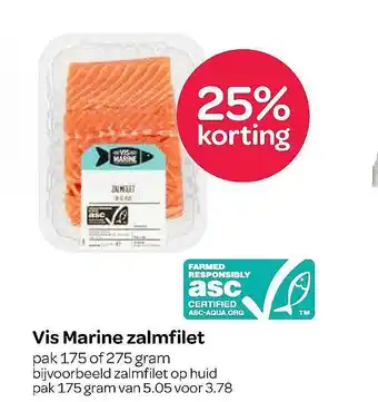 Spar Vis Marine Zalmfilet 25% Korting aanbieding