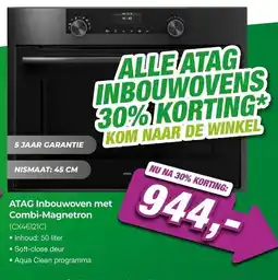 EP Beerepoot Atag inbouwoven met combi magnetron aanbieding
