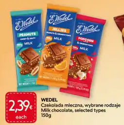 Food Plus Wedel milk chocolate, selected types aanbieding