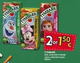Food Plus TYMBARK Sok, wybrane rodzaje aanbieding