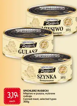 Food Plus Spichlerz rusiecki canned meat, selected types aanbieding