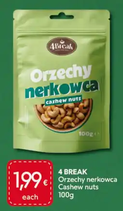 Food Plus 4 break orzechy nerkowca cashew nuts aanbieding