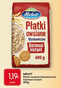 Food Plus Melvit Płatki owsiane błyskawiczne Oatmeal instant aanbieding