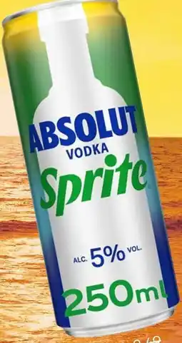 Mitra Absolut Vodka & Sprite aanbieding