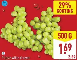 ALDI Pitloze witte druiven aanbieding