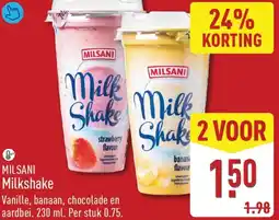 ALDI Milsani Milkshake aanbieding