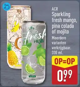 ALDI ACR Sparkling fresh mango, pina colada of mojito aanbieding