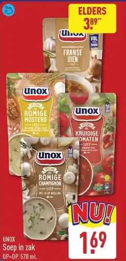 ALDI Unox Soep in zak aanbieding